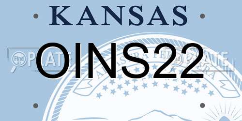 OINS22 Kansas License Plate