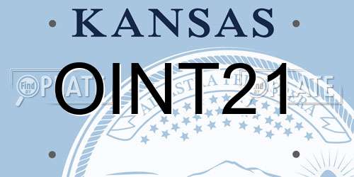 OINT21 Kansas License Plate