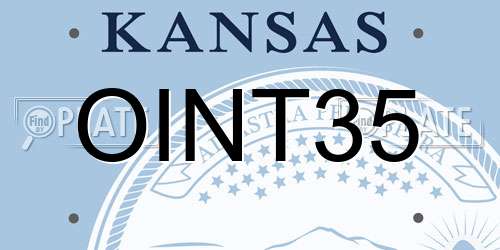 OINT35 Kansas License Plate
