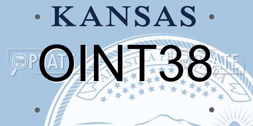OINT38 Kansas License Plate