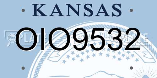 OIO9532 Kansas License Plate