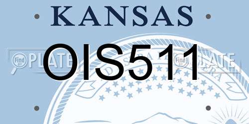 OIS511 Kansas License Plate