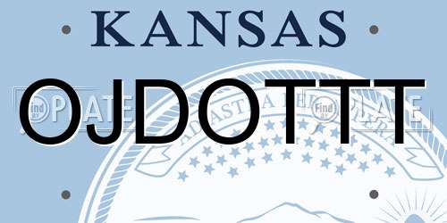 OJDOTTT Kansas License Plate