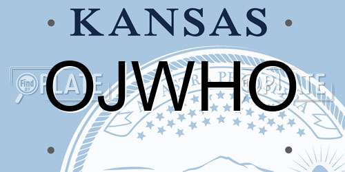 OJWHO Kansas License Plate