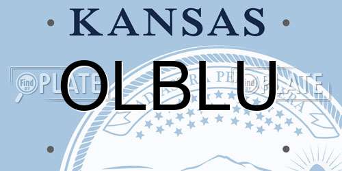 OLBLU Kansas License Plate