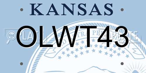 OLWT43 Kansas License Plate