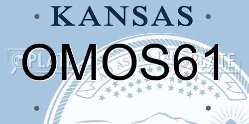 OMOS61 Kansas License Plate