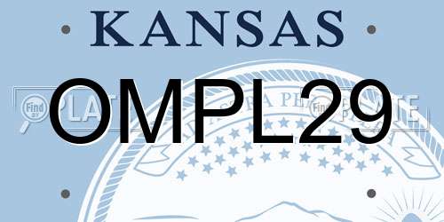 OMPL29 Kansas License Plate