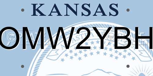 OMW2YBH Kansas License Plate