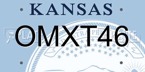 OMXT46 Kansas License Plate