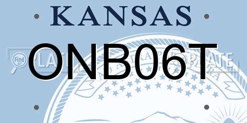 ONB06T Kansas License Plate