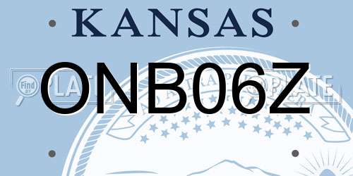 ONB06Z Kansas License Plate