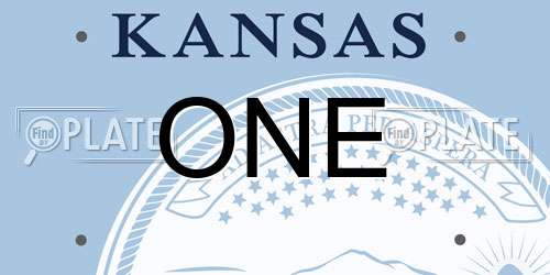 ONE Kansas License Plate
