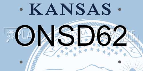 ONSD62 Kansas License Plate