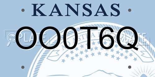 OO0T6Q Kansas License Plate