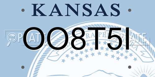 OO8T5I Kansas License Plate
