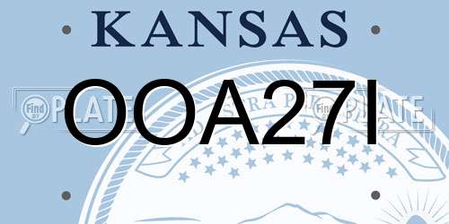 OOA27I Kansas License Plate