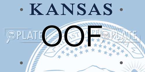 OOF Kansas License Plate