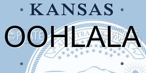 OOHLALA Kansas License Plate