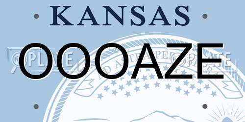 OOOAZE Kansas License Plate