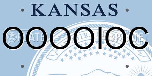 OOOOIOC Kansas License Plate