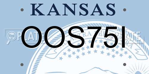 OOS75I Kansas License Plate