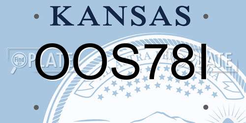 OOS78I Kansas License Plate