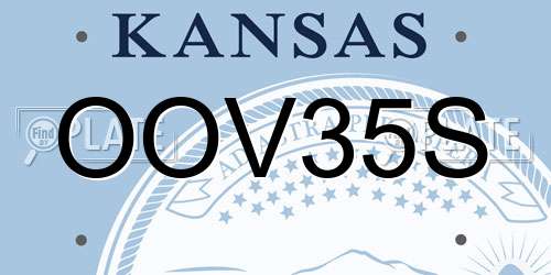 OOV35S Kansas License Plate