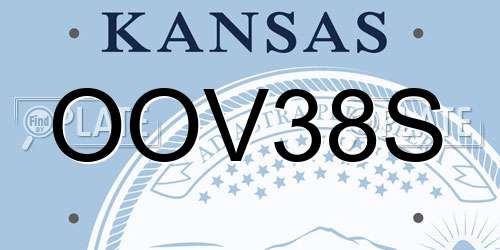 OOV38S Kansas License Plate