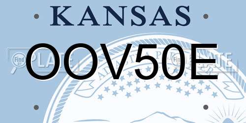 OOV50E Kansas License Plate
