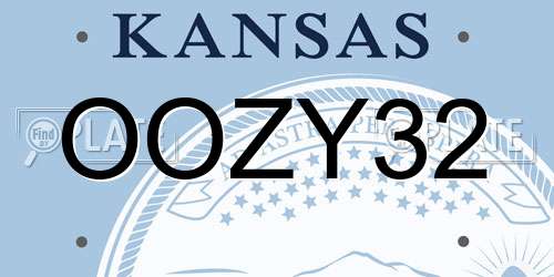 OOZY32 Kansas License Plate