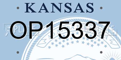 OP15337 Kansas License Plate