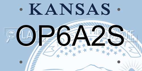 OP6A2S Kansas License Plate