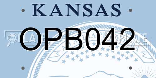 OPB042 Kansas License Plate