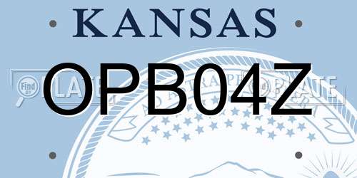 OPB04Z Kansas License Plate