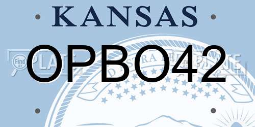 OPBO42 Kansas License Plate