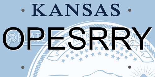 OPESRRY Kansas License Plate