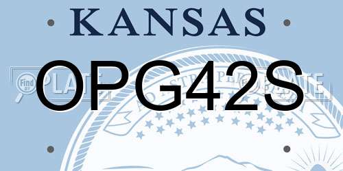 OPG42S Kansas License Plate