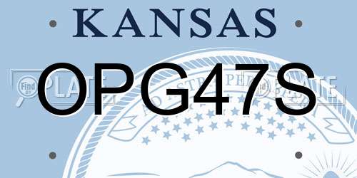 OPG47S Kansas License Plate