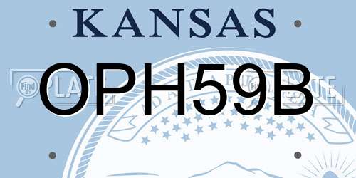 OPH59B Kansas License Plate