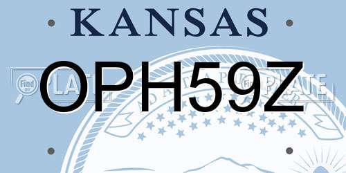 OPH59Z Kansas License Plate