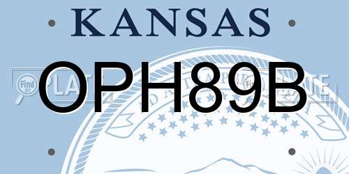 OPH89B Kansas License Plate