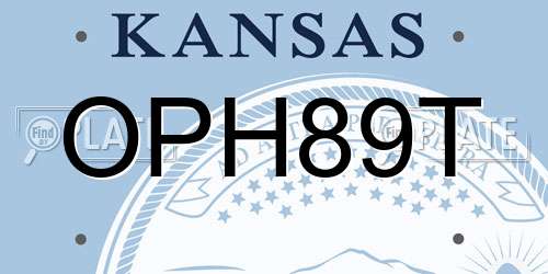 OPH89T Kansas License Plate