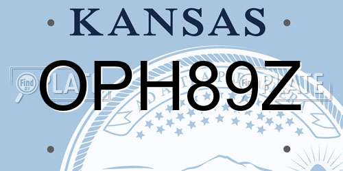 OPH89Z Kansas License Plate