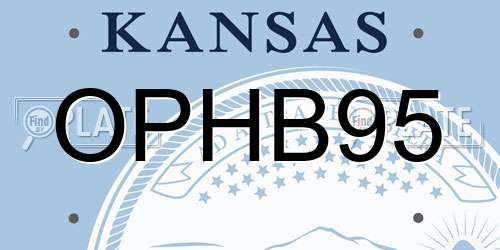 OPHB95 Kansas License Plate