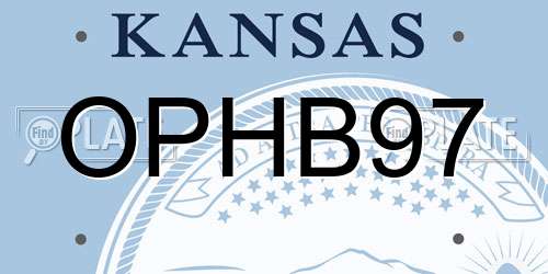 OPHB97 Kansas License Plate