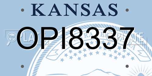 OPI8337 Kansas License Plate