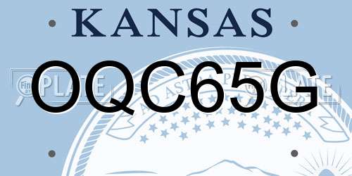 OQC65G Kansas License Plate