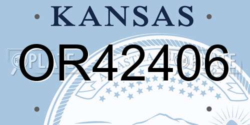 OR42406 Kansas License Plate