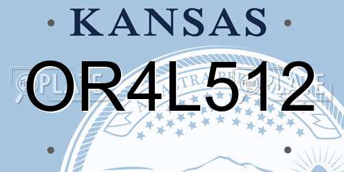 OR4L512 Kansas License Plate
